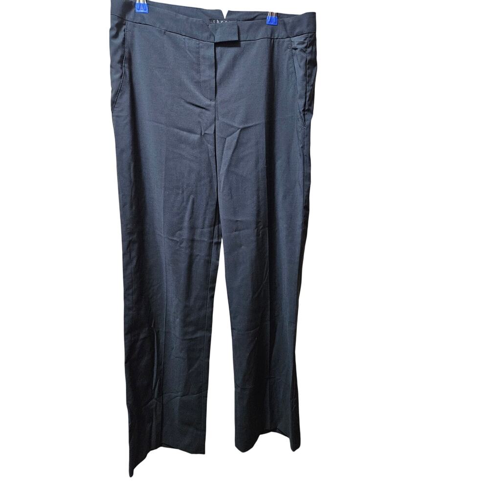 Vintage Theory Black Wool Trousers Size 6 Made USA Late 90s Y2K Archival - Picture 3 of 13
